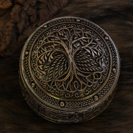 Tree of Life Viking Treasure Chest Jewellery Box