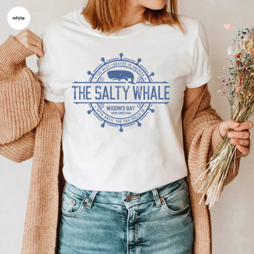 Widow's Bay T-Shirt Horror TV Series Tee The Salty Whale of Widow's Bay Shirt You Had Your Qualms Seafood Restaurant Bar Pub Tee Tops