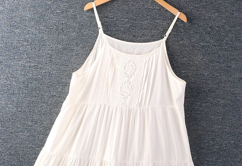 Tilly's Embroidered White Cotton Summer Dress