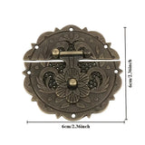 Round Metal Hasp with Floral Design Decorative Latch for Wooden DIY Projects