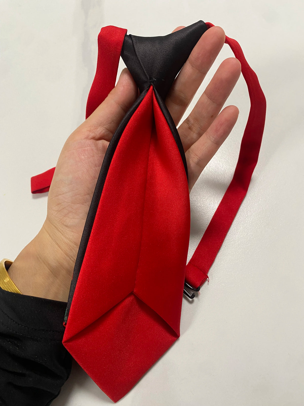 Flower Flaming Heart Necktie Men Women Double Layer Knot-free Ties For Shirt Boy Girls Performance