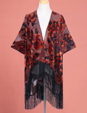 Stevie's Bohemian Long Tassel Velvet Kimonos