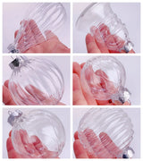 Twenty DIY Paintable Fillable Shatterproof Christmas Decoration Ornaments 115mm Plastic Diamond