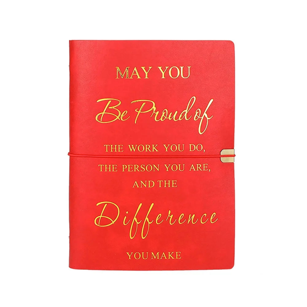 Teacher Colleague Employee Nurse Appreciation Gift 80 Sheets A5 Soft PU Leather Cover Loose-leaf Notebook