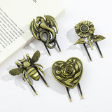 Bronze Metal Book Clips Bee Dragon Rose Sunflower Bookmark