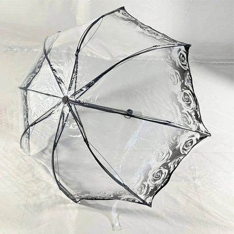 Forest Silhouette Transparent Umbrella PVC Umbrella