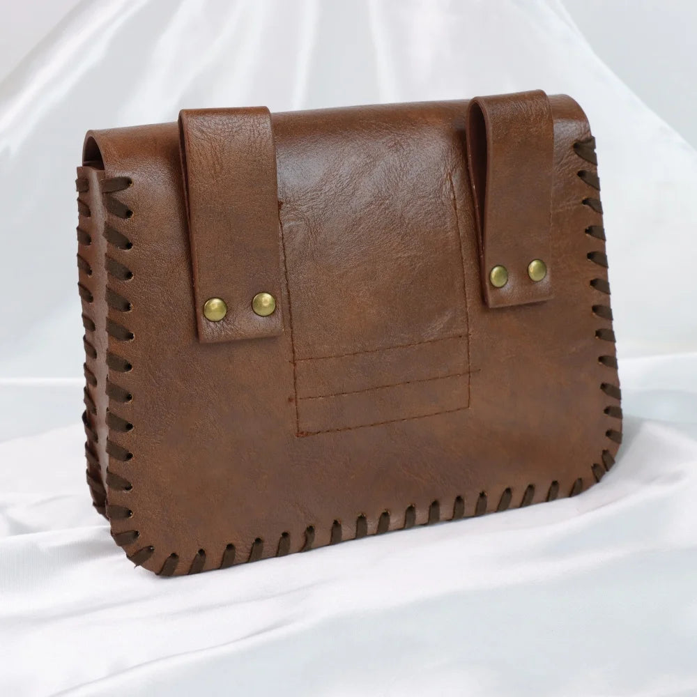 Luna Moths Fairy Printed Faux Leather Belt Pouch Medieval Elf Renaissance Wizard Cosplay Coin Purse