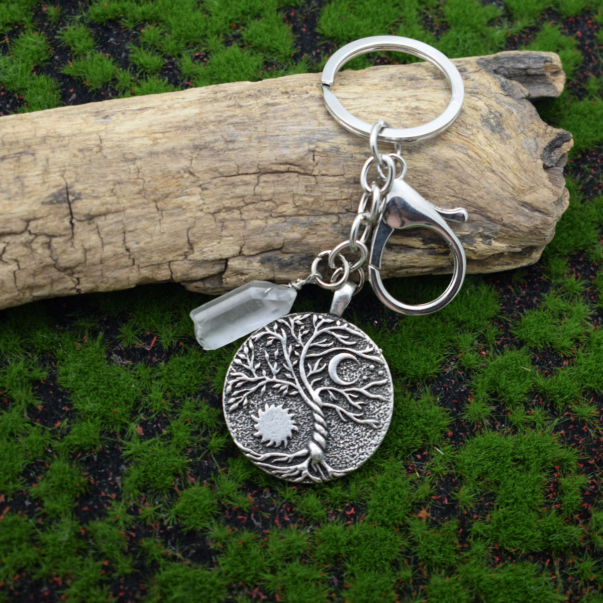 Tree of Life Sun Moon Keyring