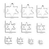 10pcs/set Christmas Snowflake Cookie Cutter Stainless Steel Fondant Biscuit Embossing Mould Baking Accessories Kitchen Tools