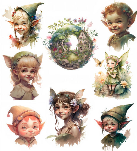 Forest Magic Elf Stickers Crafts And Scrapbooking Stickers