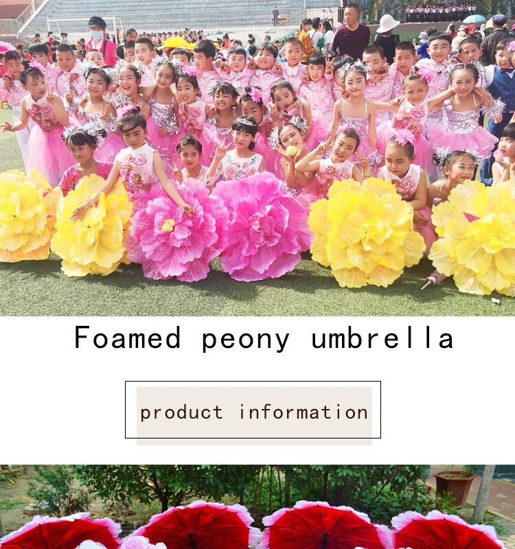 Peony Umbrellas Stage Performance Props