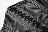 Vampira Draven's Lace-Up Steel Boned PU Corset