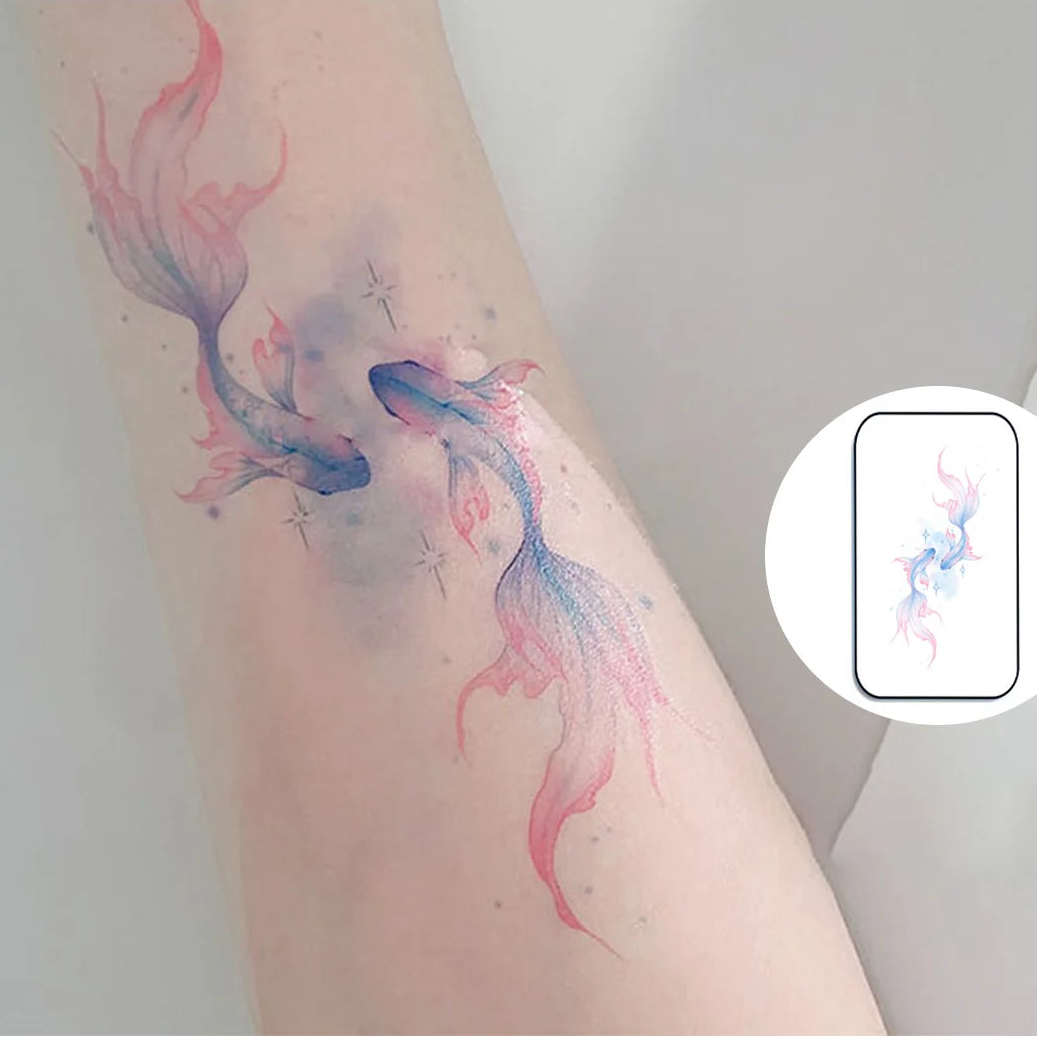 Watercolour Fish Temporary Tattoo