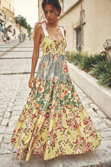 Ari's Boho Maxi Dresses 9 Colours Vintage Floral Print Summer Dress