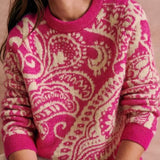 Tropical Winter Sweater Wool Mohair Blend