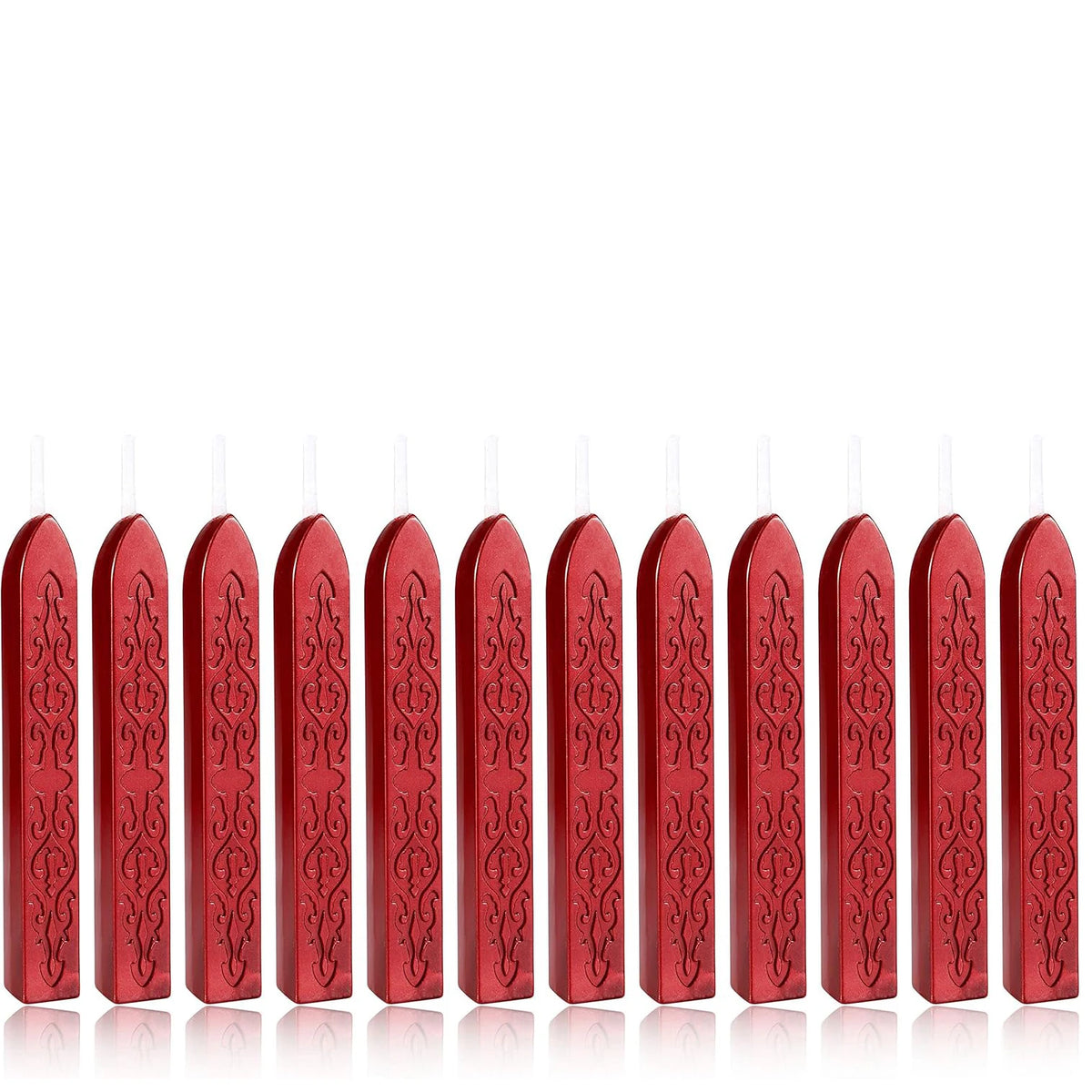 12PCS Blood Red Sealing Wax Sticks with Wick