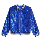 Kids Girls Sequinned Dance Bomber Jackets