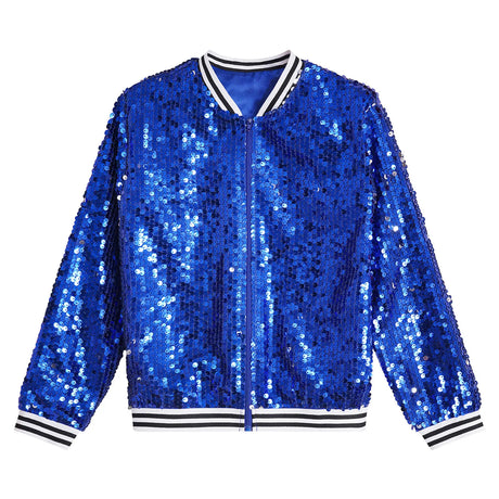 Kids Girls Sequinned Dance Bomber Jackets