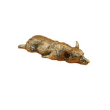 Pure Copper Welsh Corgi Puppy Miniature Figurines Dog Desktop Ornament Tea Pets