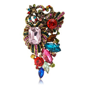 Rhinestones Flower Brooches