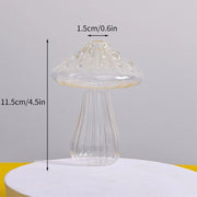 Mushroom Glass Vase Plant Hydroponic Terrarium Vase