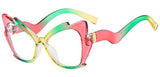 Blue Light Reading Glasses Butterfly Cat Eye Glasses Frame Clear Lens