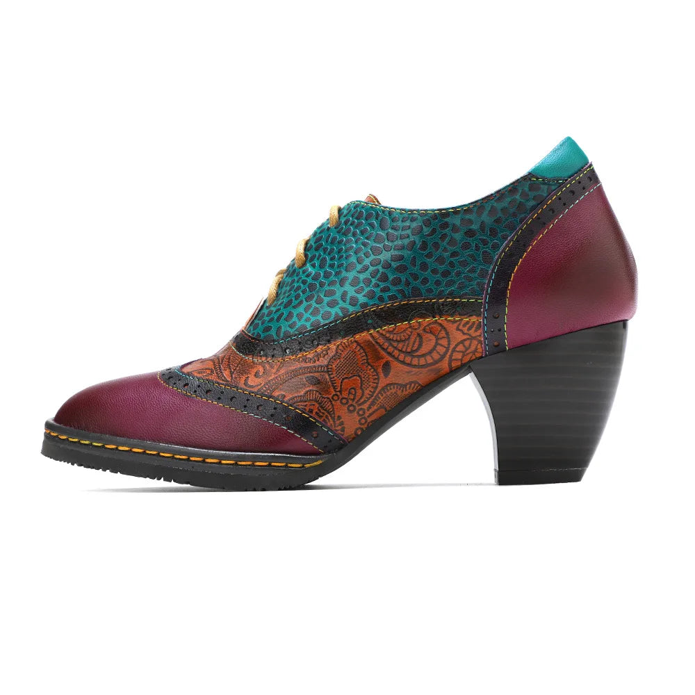 Sabina's Genuine Leather Pumps Colourfun Shoes