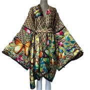 Butterflies Bohemian Belted Kimono Wrap Dress