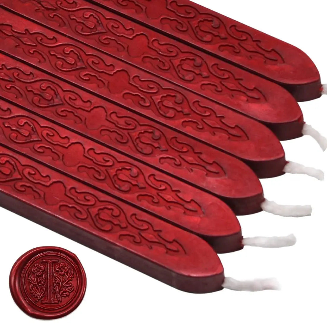 12PCS Blood Red Sealing Wax Sticks with Wick