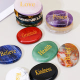 Natural Crystal Thumb Worry Stone for Meditation Anxiety Charkas