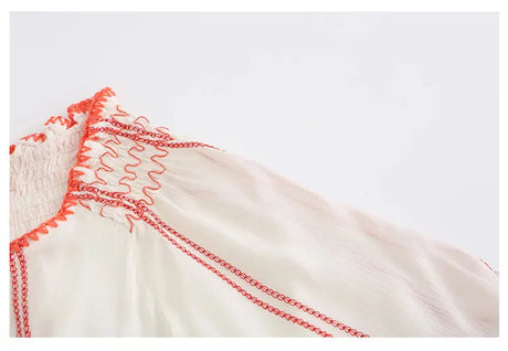 Mirai's Embroidered Boho Dress