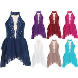 Girls Ballet Leotard Figure Ice Skating Dancewear Stage Costume