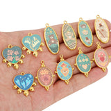 Three Enamel Little Bear Love Charms Stainless Steel Pendants for DIY Bracelets Jewellery Earrings Making