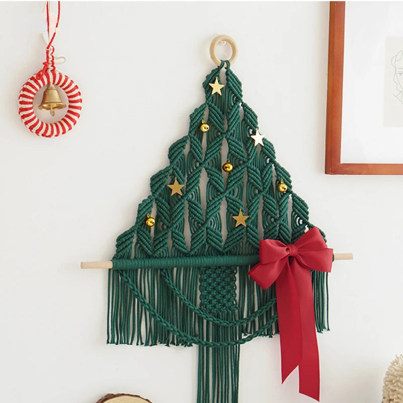 Mimi's Macrame Christmas Tree Wall Hanging Handmade Boho Decoration