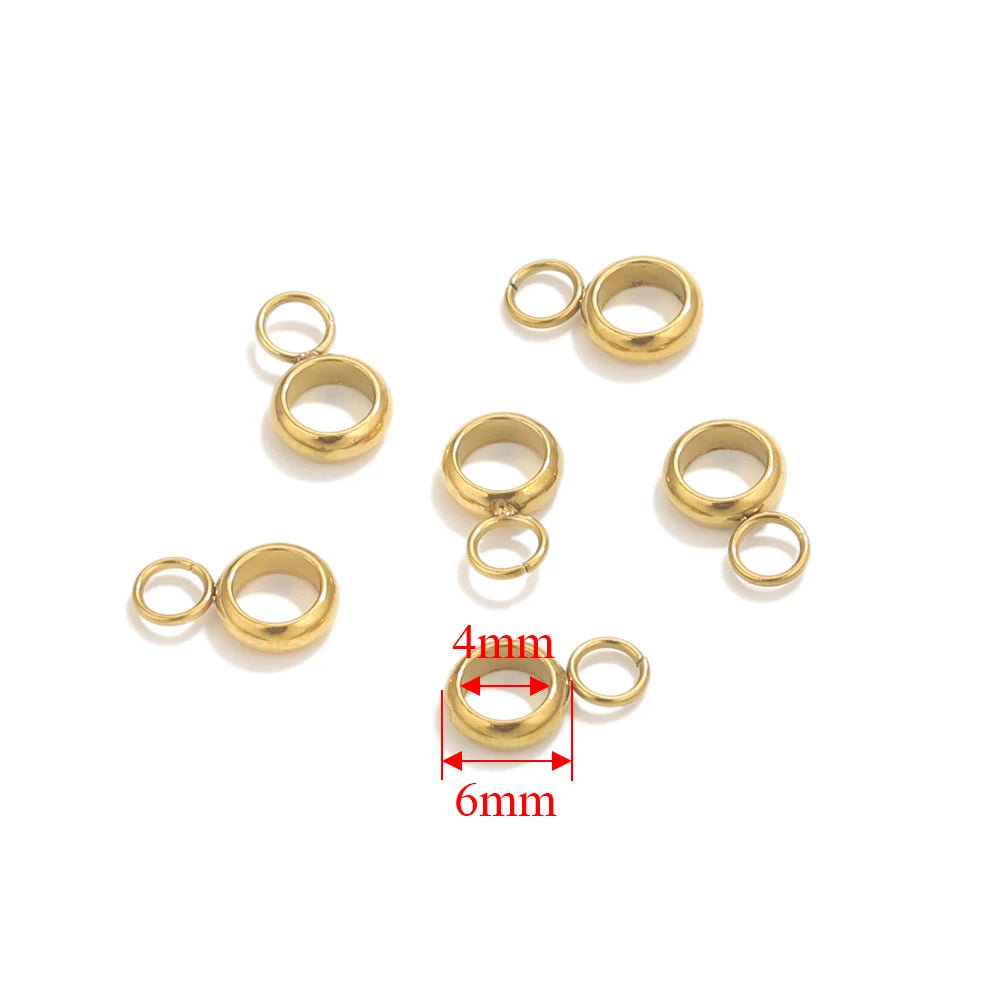 20pcs Stainless Steel Pendant Clip Connectors Bail Clasps For DIY Necklace Pendants Clip Pinch Findings Jewelry Making Supplies