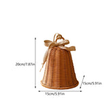Rattan Bell Hanging Ornament Woven Pendant Christmas Decoration