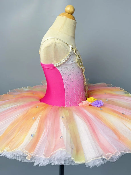 Sunrise Professional Ballet Tutu Girls Pink Tulle Ballerina Performance Dance Clothes Women Girls