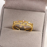 Sweet and Dainty Colourful Zircon Rings Gift Idea