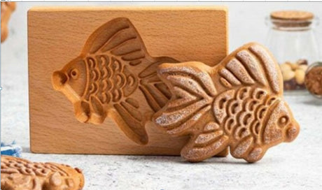 Wooden Shortbread Mould Cookie or Clay Embossing Moulds