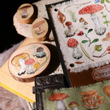 2 Sheet Vintage Mushroom RUB ON Transfer Stickers Junk Journal DIY Album Scrapbooking Craft Stickers