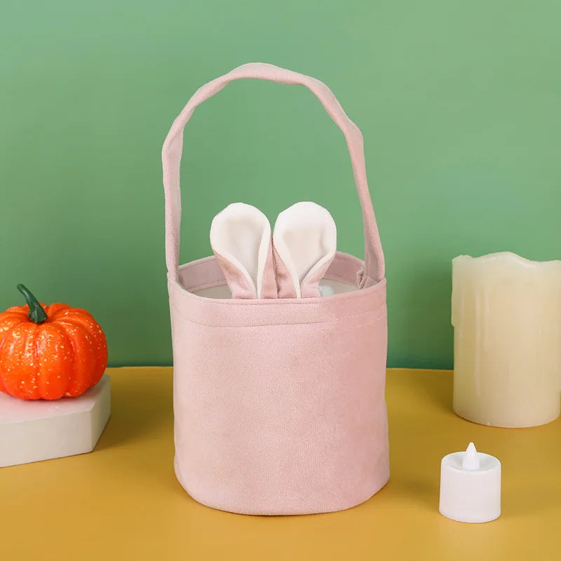 Velvety Easter Egg Hunt Rabbit Bags