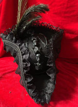 Pirate Hats Vintage Skull Feather Triangle Hats Halloween CosPlay Pirate Top Hat