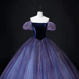Aurora's Purple Gradient Custom Made Evening Gown Formal Dress