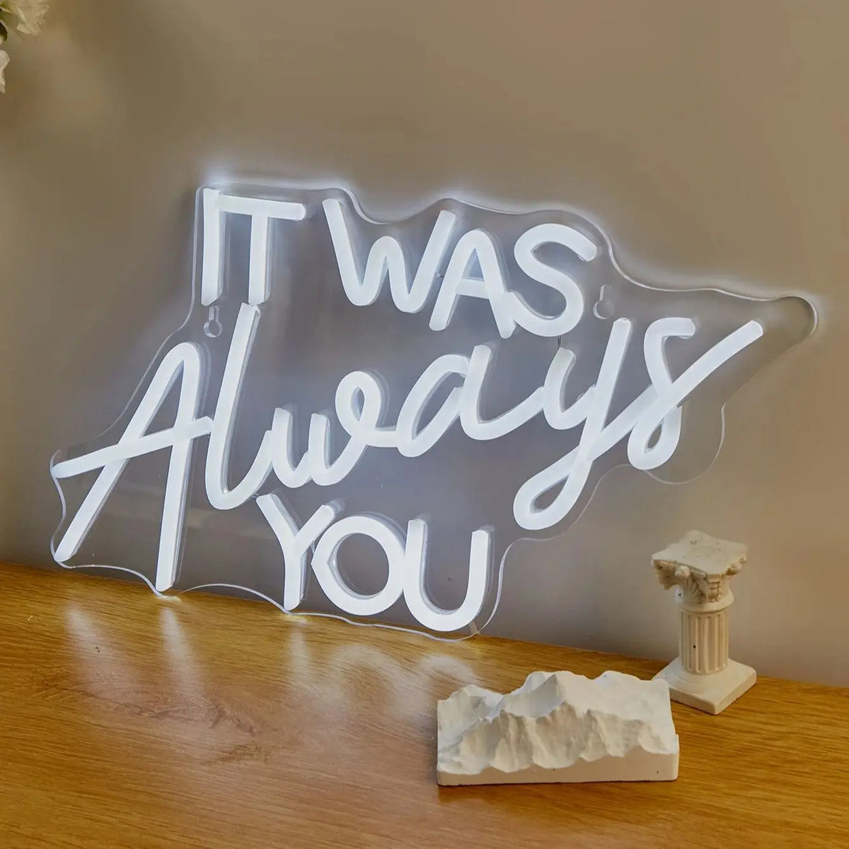 LED Neon Signs It Was Always You USB Night Light 3D Wall Art