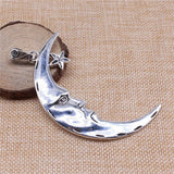Large Moon And Star Charm For Jewellery Making 89x50mm 1pcs