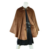 Short Medieval Velvet Capelet Hooded Cloak Renaissance Cape