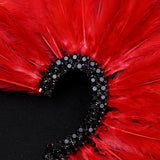 Red Feather Fan Ear Cuff 1Pcs Left or Right Ear