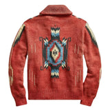 Native American Inspired Mens Autumn Warm Winter Knitted Cardigan Sweater Jacket