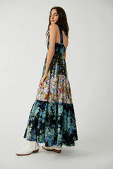 Ari's Boho Maxi Dresses 9 Colours Vintage Floral Print Summer Dress