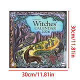 Witch's 2026 Calendar - Gothic Witchy Planner with Moon Phases, Wiccan Holidays, Magical Rituals